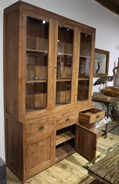 Artikelbild 5 des Artikels “Buffet, 2teilig, aus recyceltem Teakholz. 160 x 220cm H “